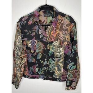Vintage Allen Wah Multi Pattern Buttoned Jacket